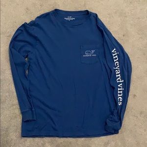 Blue vineyard vines long sleeve polo
